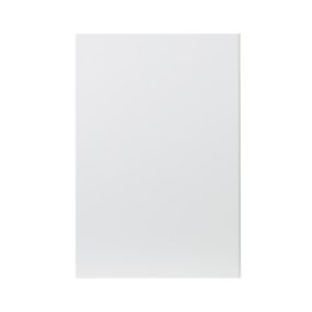 GoodHome Stevia & Garcinia Gloss white slab Standard Clad on end panel (H)900mm (W)610mm