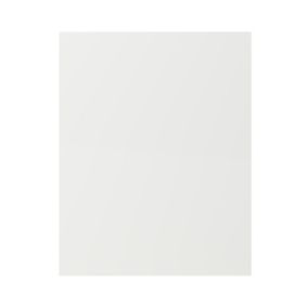 GoodHome Stevia & Garcinia Gloss white slab Standard End panel (H)720mm (W)570mm