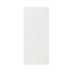 GoodHome Stevia & Garcinia Gloss white slab Standard Wall End panel (H)720mm (W)320mm