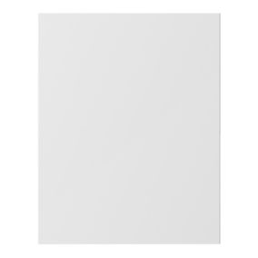 GoodHome Stevia & Garcinia Innovo handleless gloss white slab Blanking panel (H)715mm (W)595mm