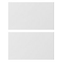 GoodHome Stevia & Garcinia Innovo handleless gloss white slab Drawer front (W)600mm