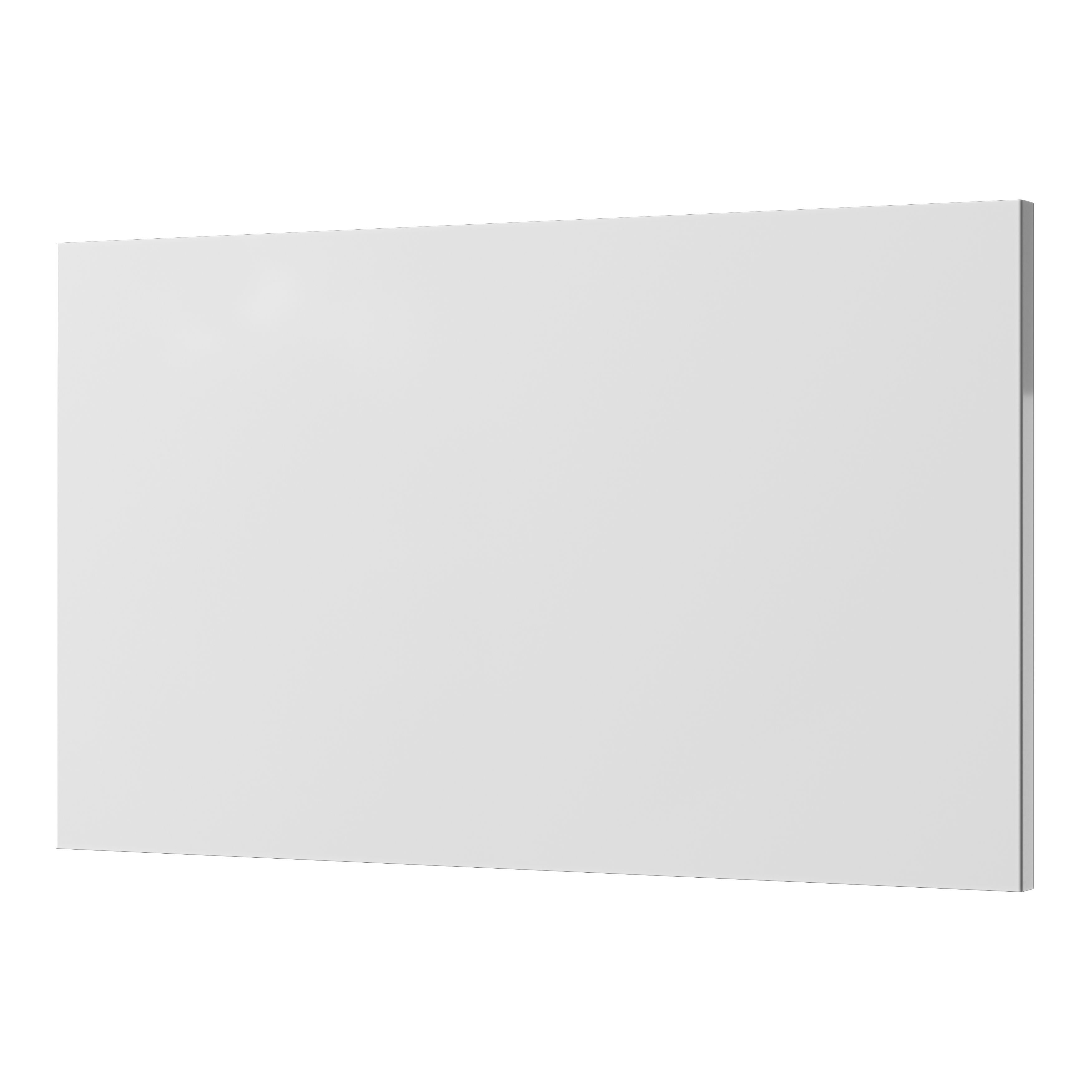 GoodHome Stevia & Garcinia Innovo handleless Gloss white wood effect Slab Drawer front (H)340mm (W)595mm (T)18mm