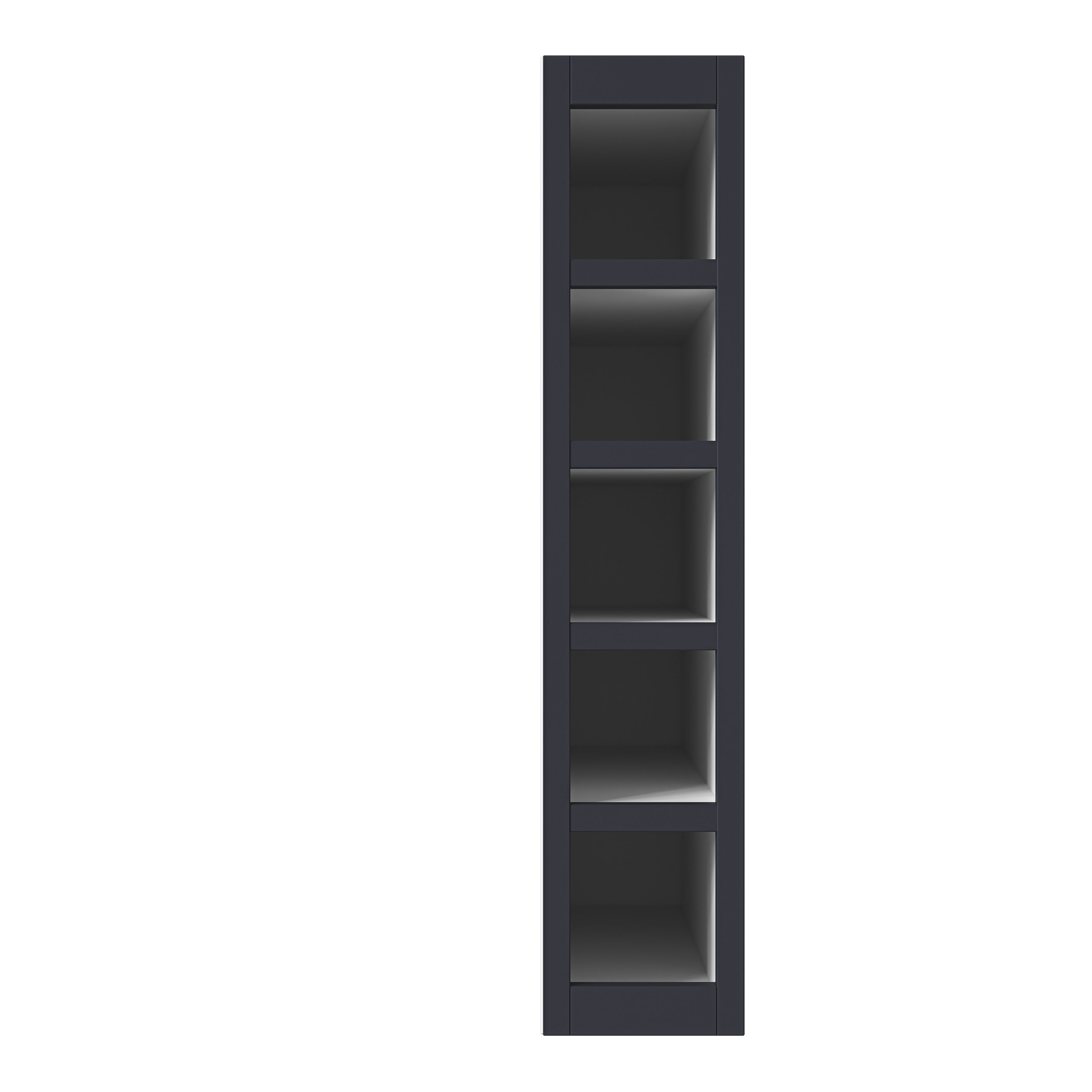 GoodHome Stevia & Garcinia Matt blue slab Matt blue Wine rack, (H)715mm ...