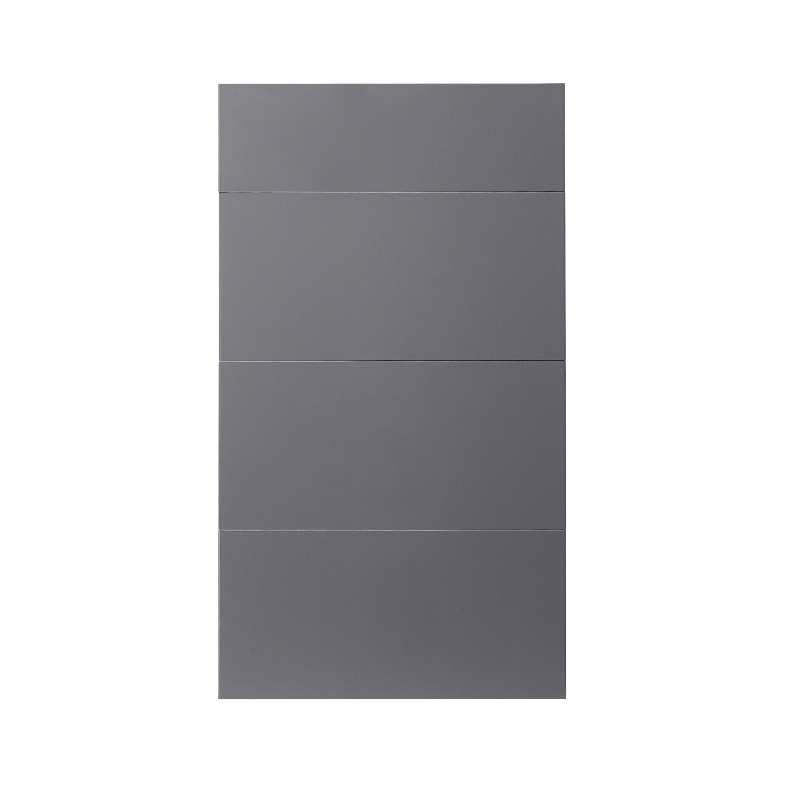 GoodHome Stevia Gloss anthracite 4 drawer front, Pack of 1 (H)715mm (W)497mm (T)18mm