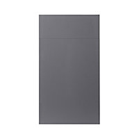 GoodHome Stevia Gloss anthracite Door & drawer, (W)400mm (H)715mm (T)18mm