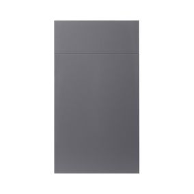 GoodHome Stevia Gloss anthracite Door & drawer, (W)400mm (H)715mm (T)18mm