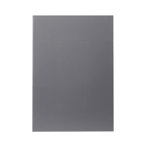 GoodHome Stevia Gloss anthracite Drawer front, Pack of 1 (H)715mm (W)497mm (T)18mm