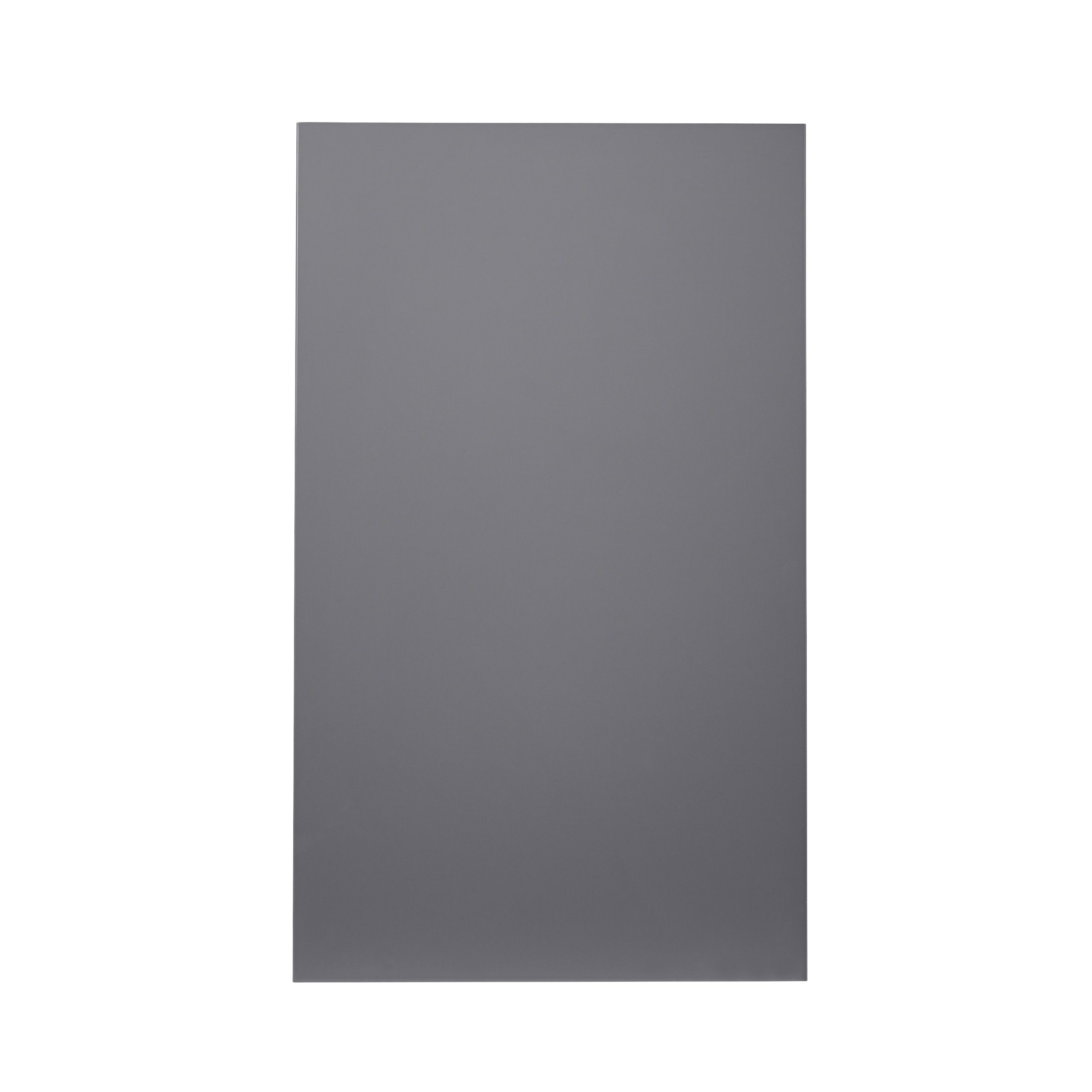 GoodHome Stevia Gloss anthracite Slab 50:50 Larder/fridge Cabinet door (W)600mm (H)1001mm (T)18mm