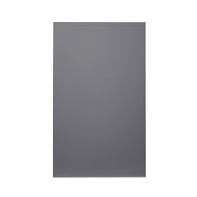 GoodHome Stevia Gloss anthracite slab 50:50 Larder/Fridge Cabinet door (W)600mm (H)1001mm (T)18mm
