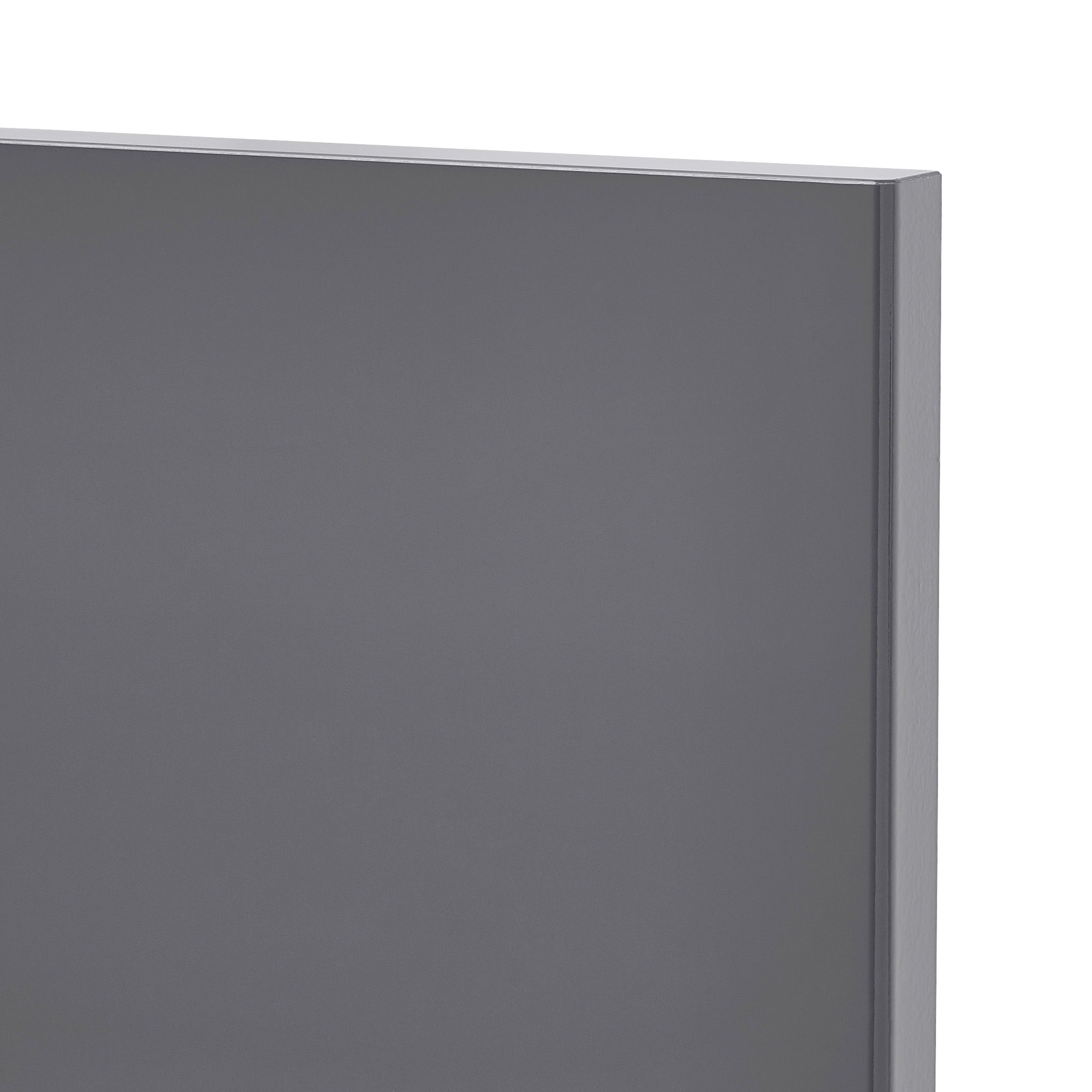 GoodHome Stevia Gloss anthracite slab Appliance Cabinet door (W)600mm (H)543mm (T)18mm