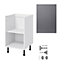 GoodHome Stevia Gloss anthracite slab Base Kitchen cabinet (W)500mm (H)720mm