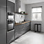 GoodHome Stevia Gloss anthracite slab Cabinet door (H)715mm (T)18mm