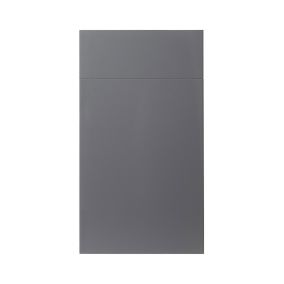 GoodHome Stevia Gloss anthracite slab Cabinet door, (W)300mm (H)715mm (T)18mm