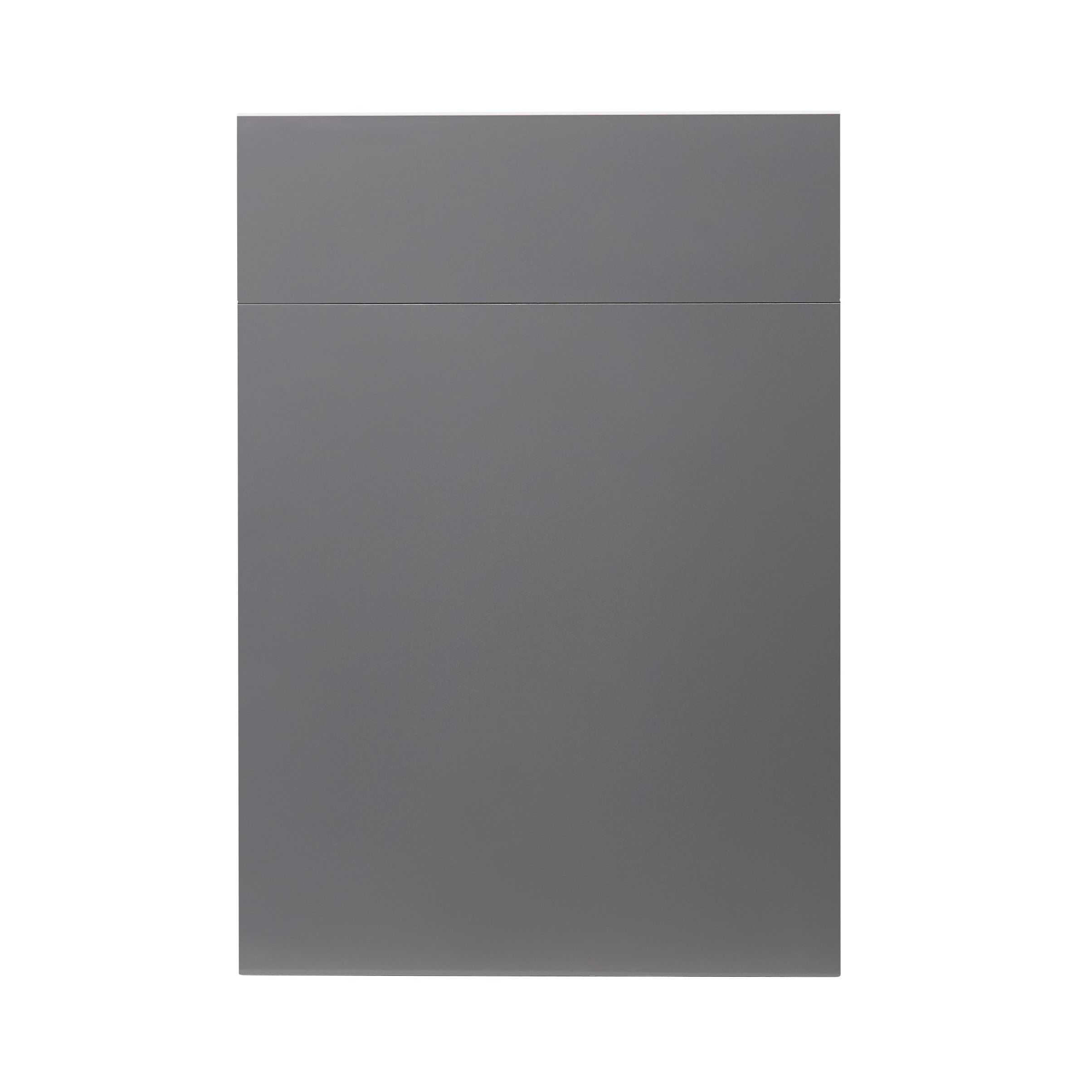 GoodHome Stevia Gloss anthracite Slab Door & drawer 600mm