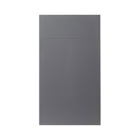 GoodHome Stevia Gloss anthracite Slab Door & drawer