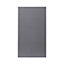 GoodHome Stevia Gloss anthracite slab Drawer front (W)400mm, Pack of 4