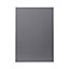 GoodHome Stevia Gloss anthracite slab Drawer front (W)500mm, Pack of 3