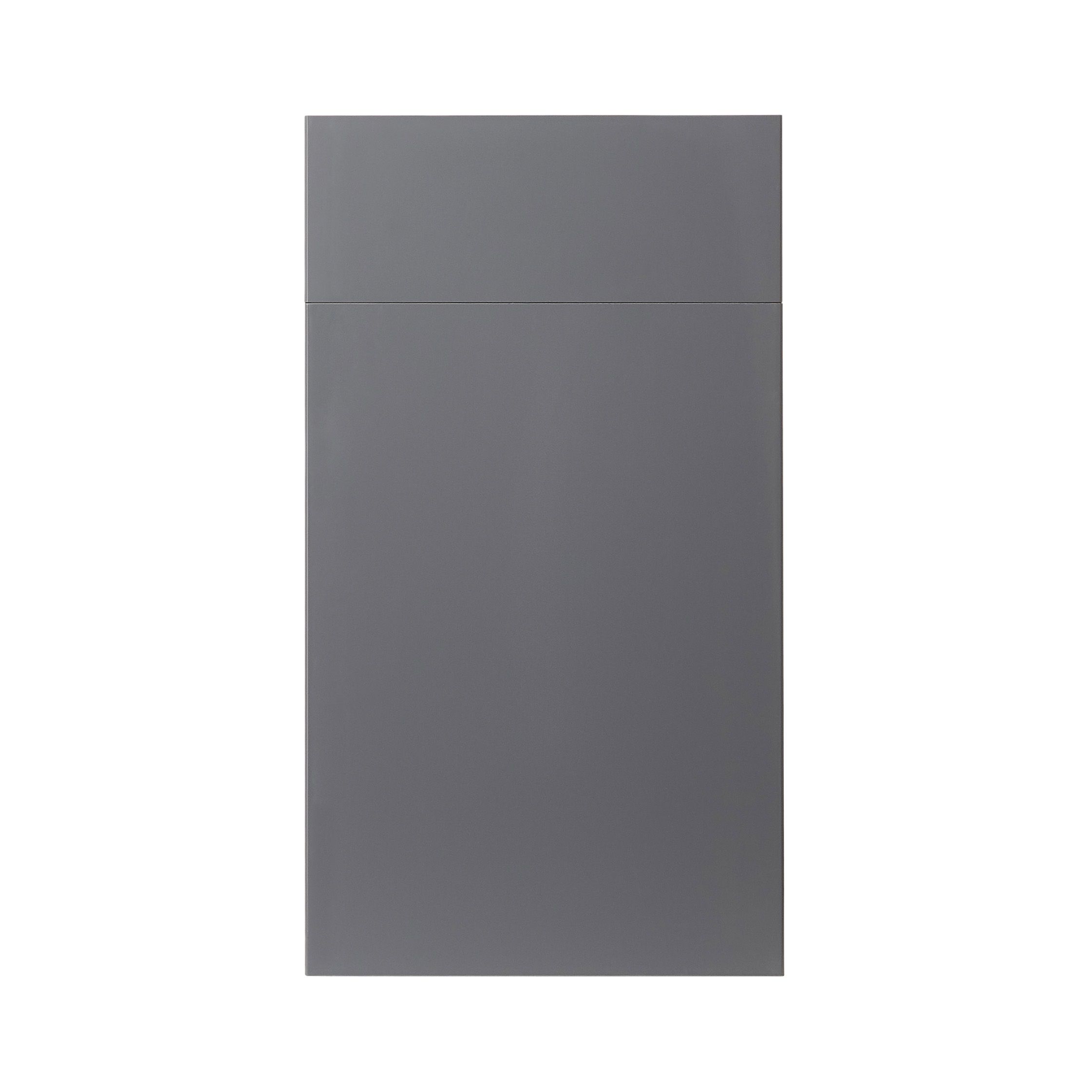 GoodHome Stevia Gloss anthracite slab Drawerline door, (W)300mm