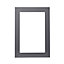 GoodHome Stevia Gloss anthracite slab Glazed Cabinet door (W)500mm (H)715mm (T)18mm