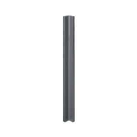 GoodHome Stevia Gloss anthracite slab Gloss anthracite Standard Corner post, (W)59mm