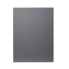 GoodHome Stevia Gloss anthracite slab Gloss anthracite Tall appliance Cabinet door (W)600mm (H)806mm (T)18mm