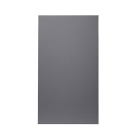 GoodHome Stevia Gloss anthracite slab Gloss anthracite Tall wall Cabinet door (W)500mm (H)895mm (T)18mm