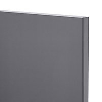GoodHome Stevia Gloss anthracite slab Highline Cabinet door (W)500mm (T)18mm
