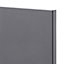 GoodHome Stevia Gloss anthracite slab Tall appliance Cabinet door (W)600mm (H)633mm (T)18mm