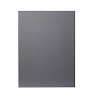 GoodHome Stevia Gloss anthracite slab Tall appliance Cabinet door (W)600mm (H)806mm (T)18mm