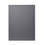 GoodHome Stevia Gloss anthracite slab Tall appliance Cabinet door (W)600mm (H)806mm (T)18mm