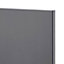 GoodHome Stevia Gloss anthracite slab Tall appliance Cabinet door (W)600mm (H)867mm (T)18mm