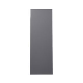 GoodHome Stevia Gloss anthracite slab Tall larder Cabinet door (W)500mm (H)1467mm (T)18mm