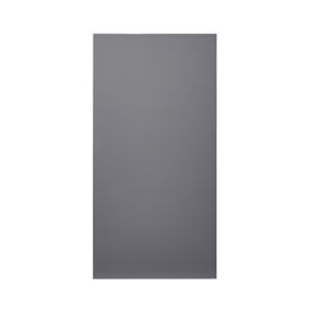GoodHome Stevia Gloss anthracite slab Tall larder Cabinet door (W)600mm (H)1181mm (T)18mm
