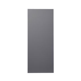 GoodHome Stevia Gloss anthracite slab Tall larder Cabinet door (W)600mm (H)1467mm (T)18mm