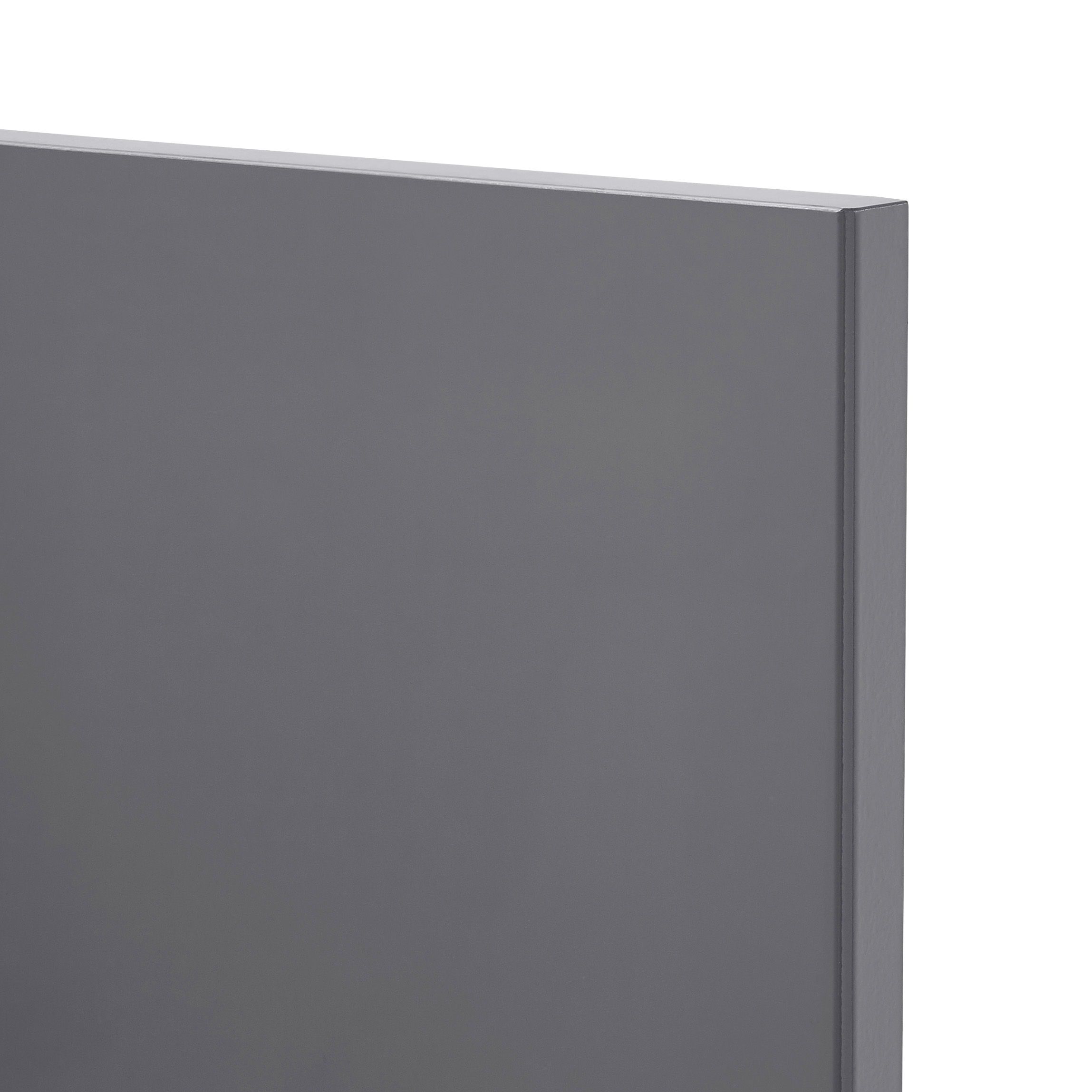 GoodHome Stevia Gloss anthracite Slab Tall wall Cabinet door (W)250mm (H)895mm (T)18mm