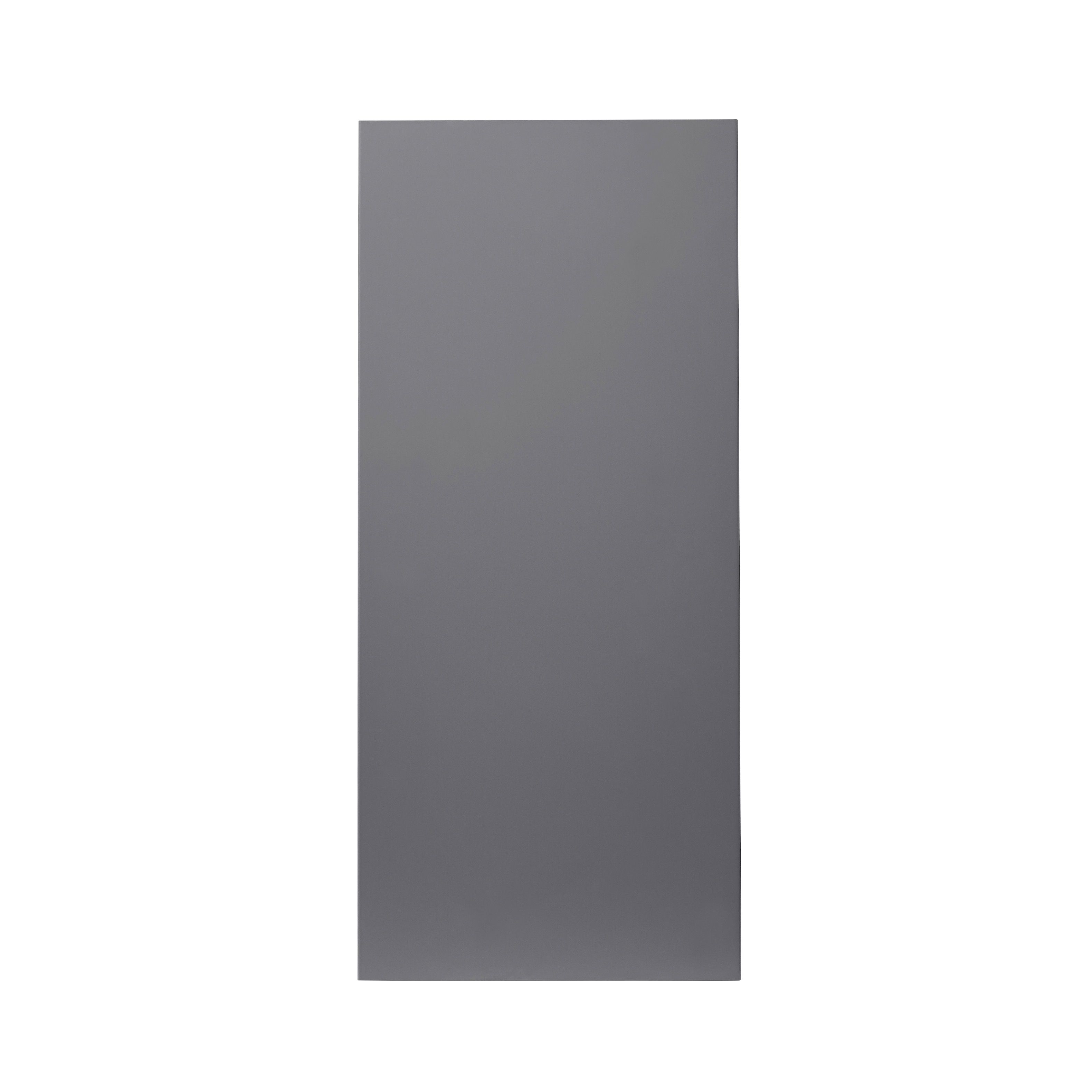 GoodHome Stevia Gloss anthracite slab Tall wall Cabinet door (W)400mm (H)895mm (T)18mm