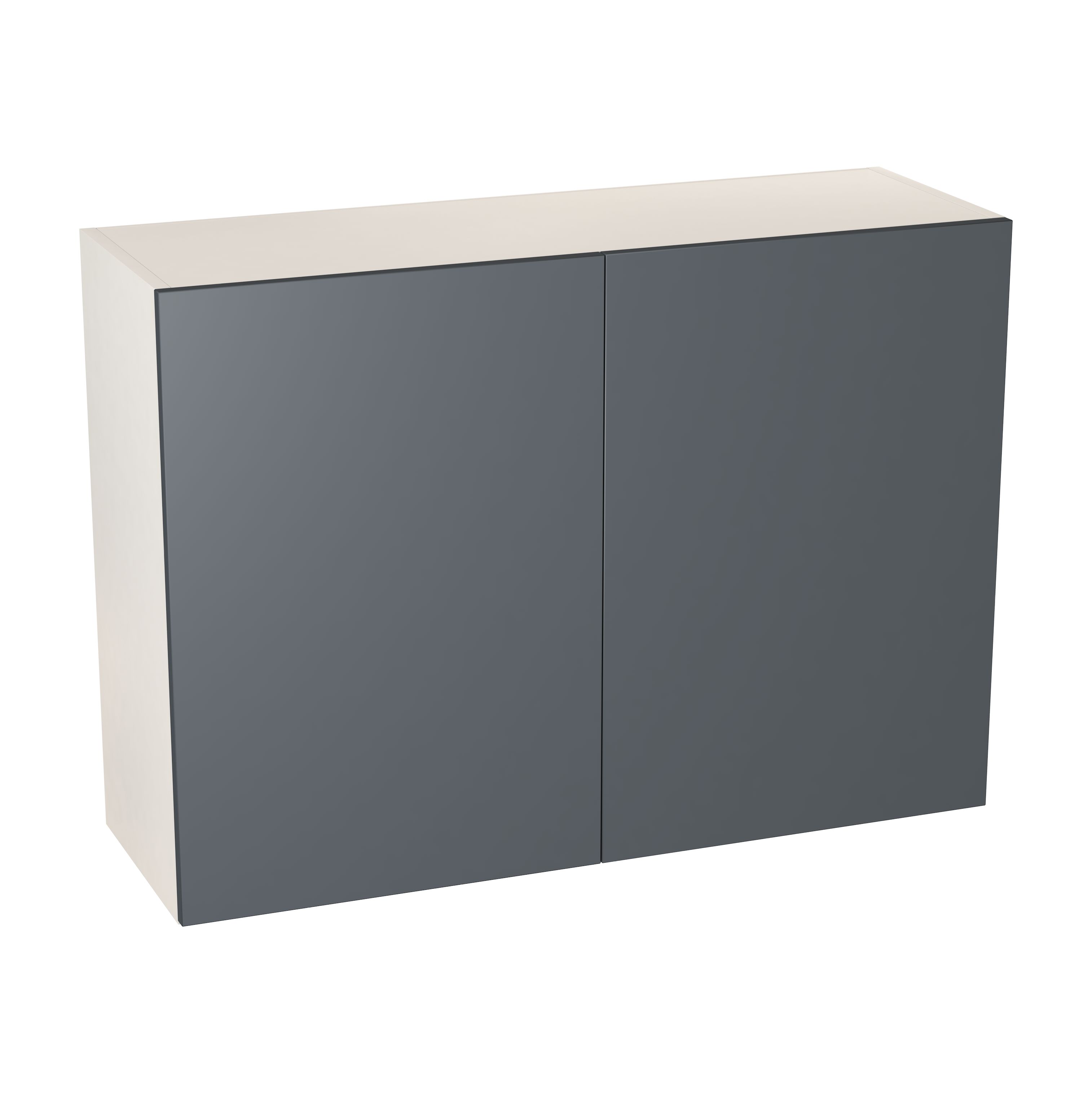 GoodHome Stevia Gloss anthracite slab Wall Kitchen cabinet (W) 1000mm (H)720mm