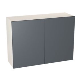 GoodHome Stevia Gloss anthracite slab Wall Kitchen cabinet (W)1000mm (H)720mm