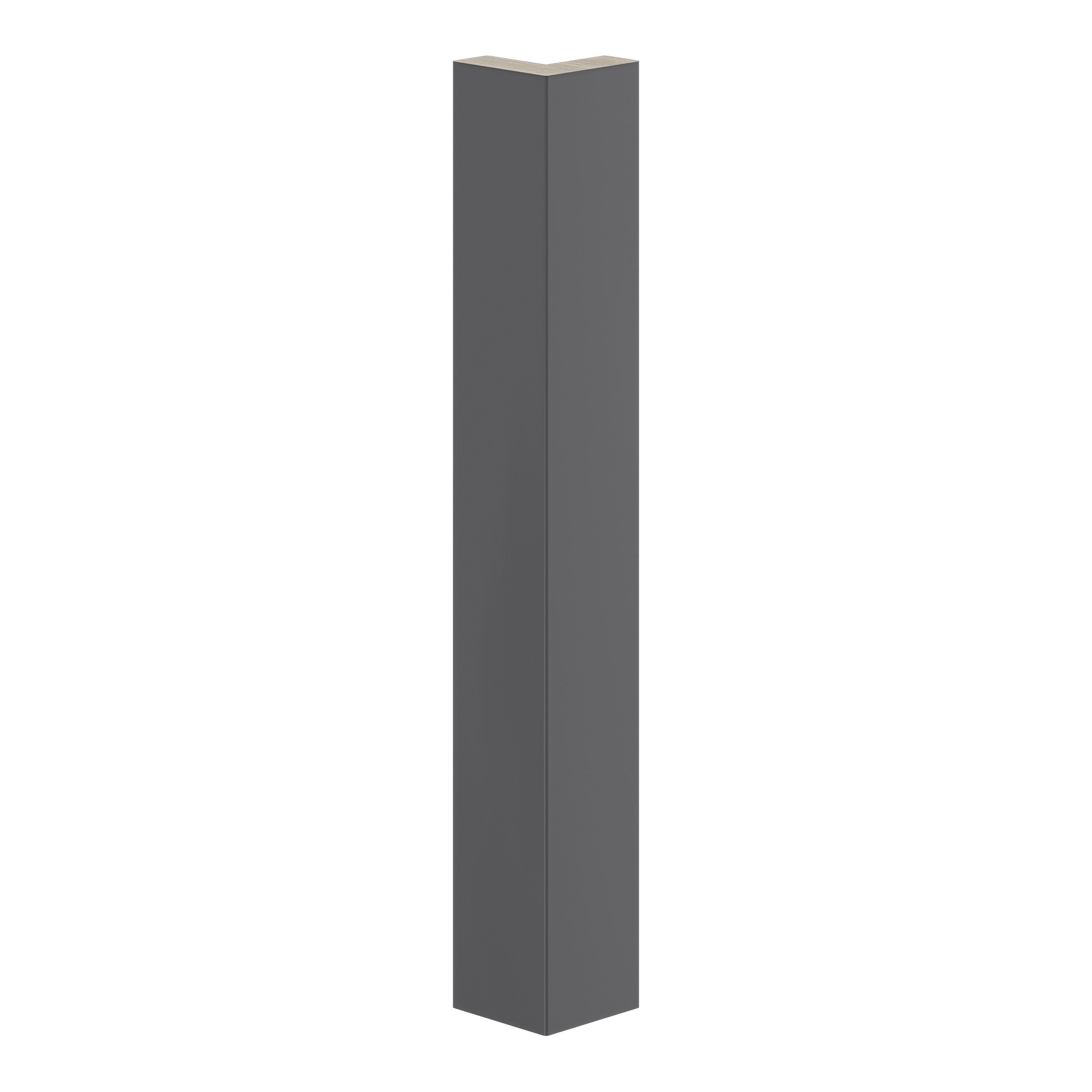 GoodHome Stevia Gloss anthracite Standard Corner post, (W)48mm (L)340mm, Pack of 2