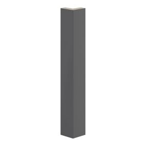 GoodHome Stevia Gloss anthracite Standard Corner post, (W)48mm (L)340mm, Pack of 2