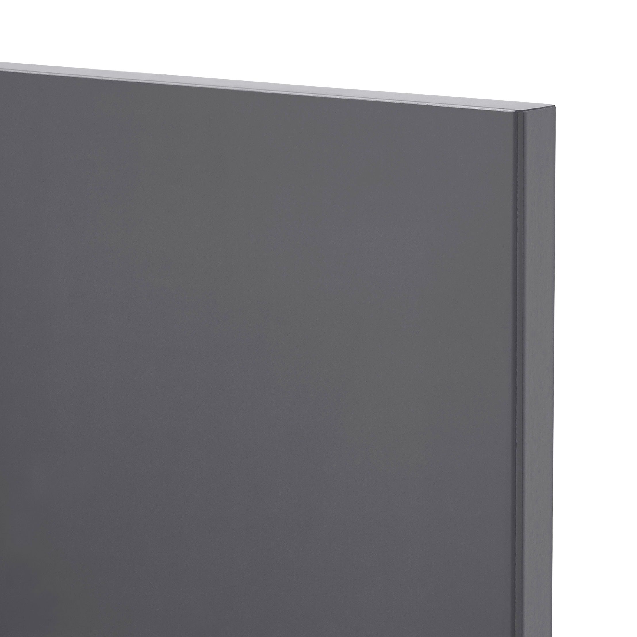 GoodHome Stevia Gloss anthracite Tall appliance Cabinet door (W)600mm (H)723mm (T)18mm