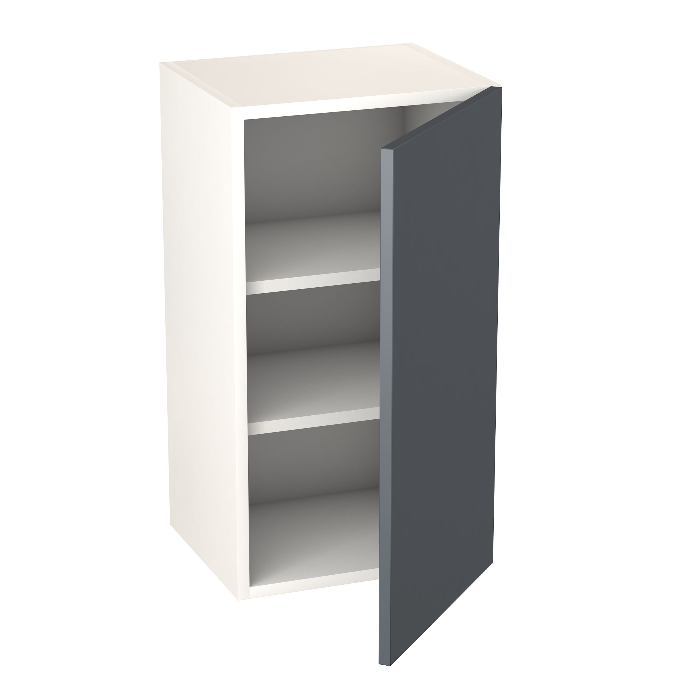GoodHome Stevia Gloss anthracite Wall Kitchen cabinet (W) 400mm (H)720mm