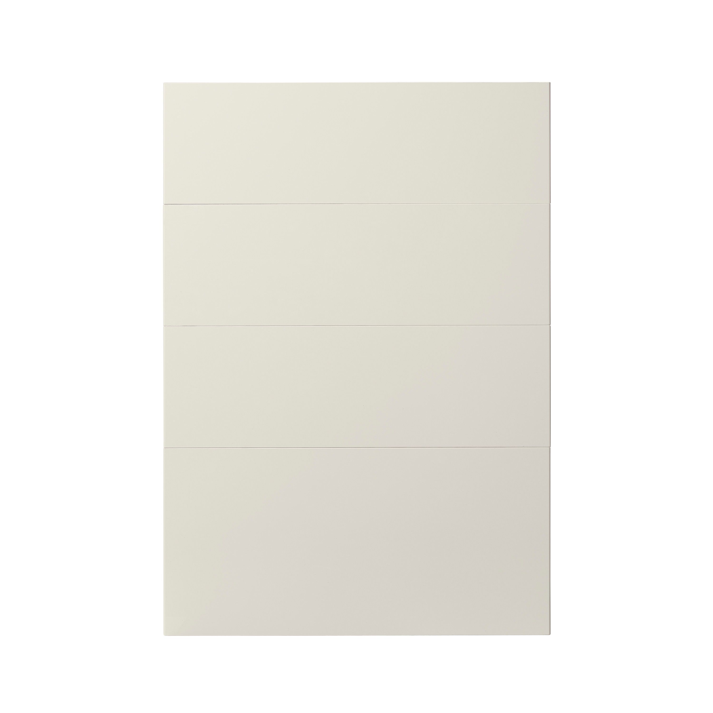 GoodHome Stevia Gloss cream 4 drawer front, Pack of 1 (H)715mm (W)497mm (T)18mm