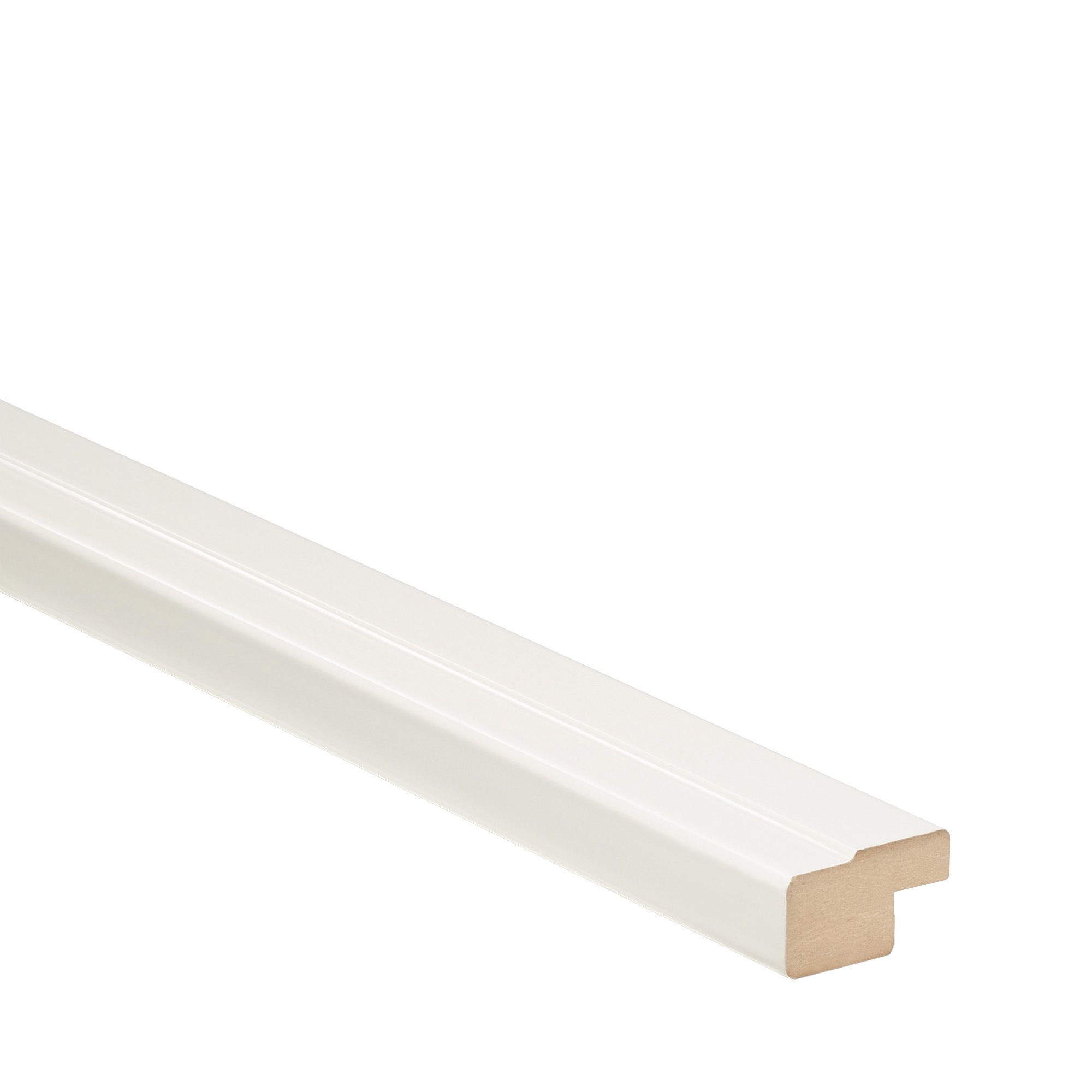 GoodHome Stevia Gloss cream Cornice & pelmet, (L)2400mm (H)35mm