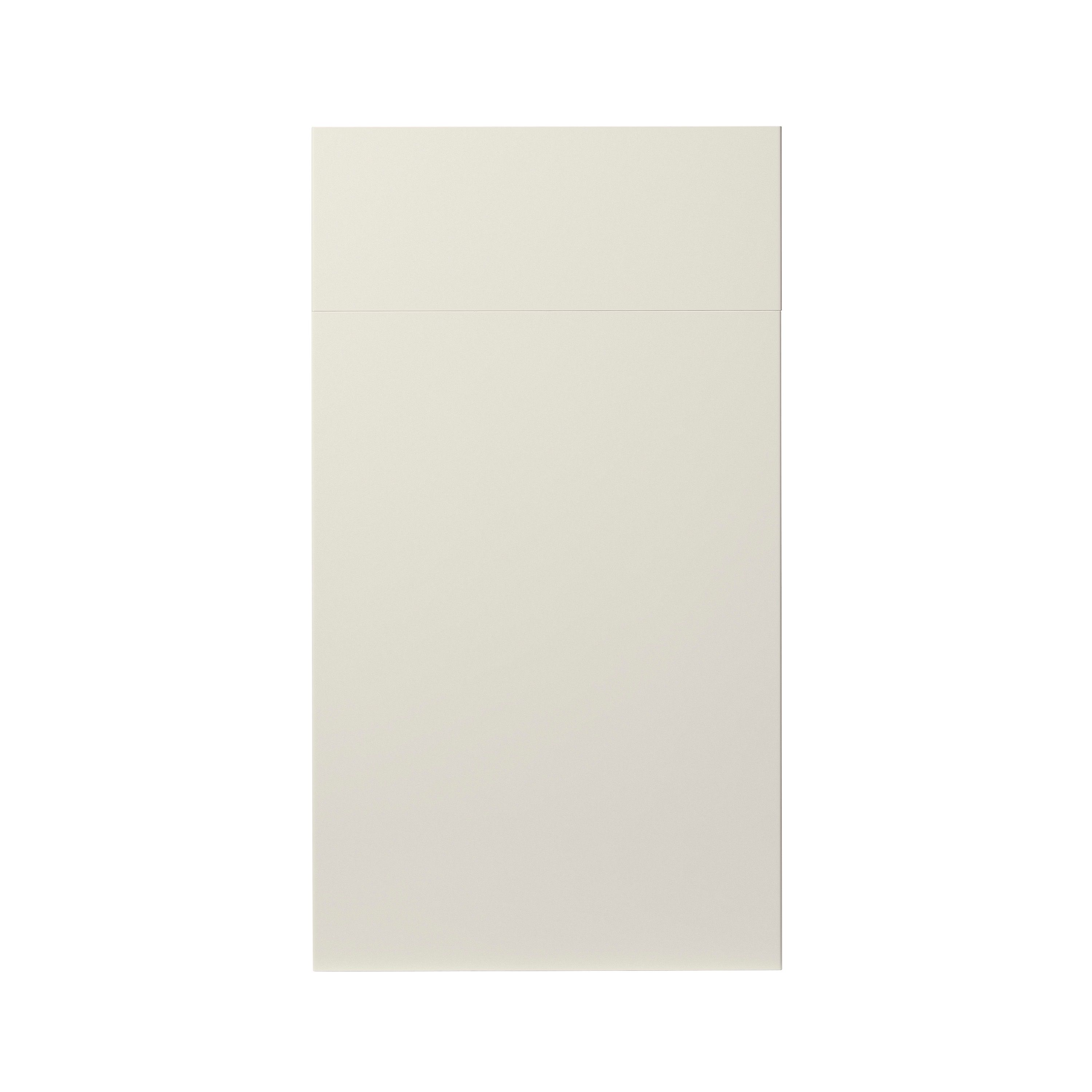 GoodHome Stevia Gloss cream Door & drawer, (W)400mm (H)715mm (T)18mm