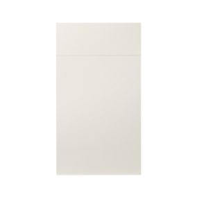 GoodHome Stevia Gloss cream slab Cabinet door, (W)500mm (H)715mm (T)18mm