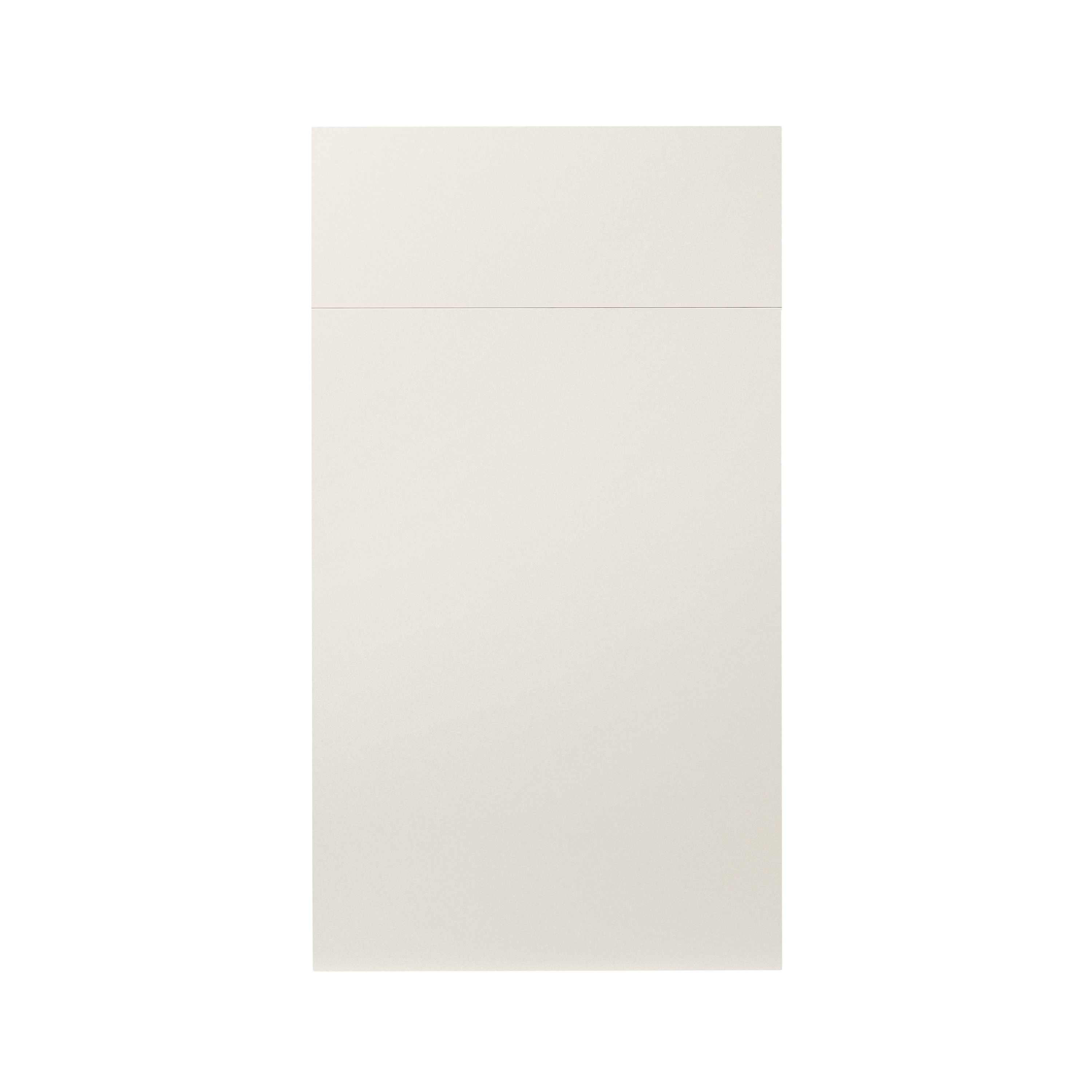 GoodHome Stevia Gloss cream Slab Door & drawer 500mm