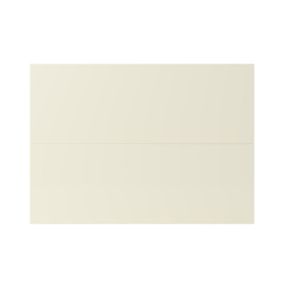 GoodHome Stevia Gloss cream slab Drawer front, bridging door & bi fold door, (W)1000mm