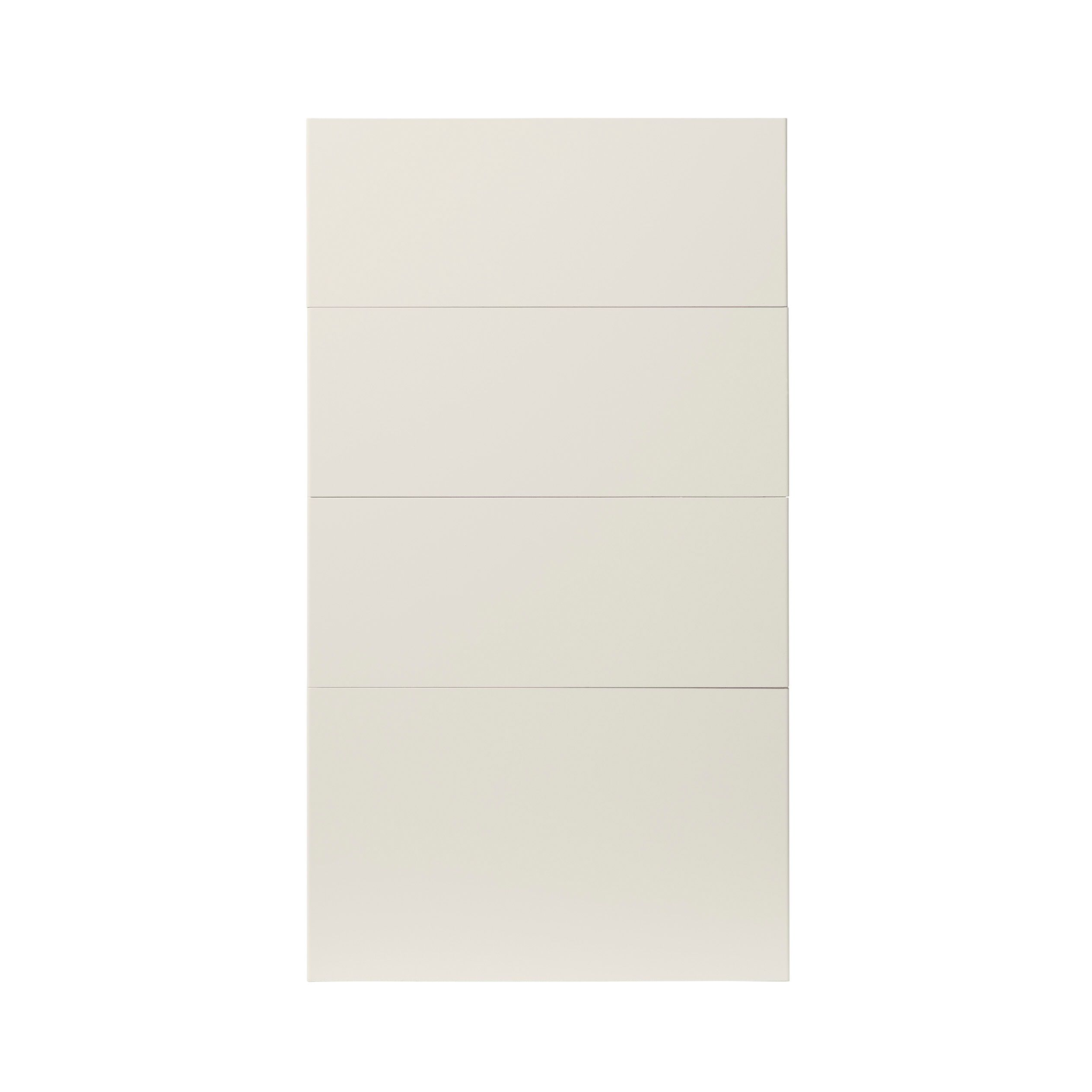GoodHome Stevia Gloss cream slab Drawer front (W)400mm, Pack of 4