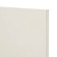 GoodHome Stevia Gloss cream slab Drawer front (W)400mm, Pack of 4